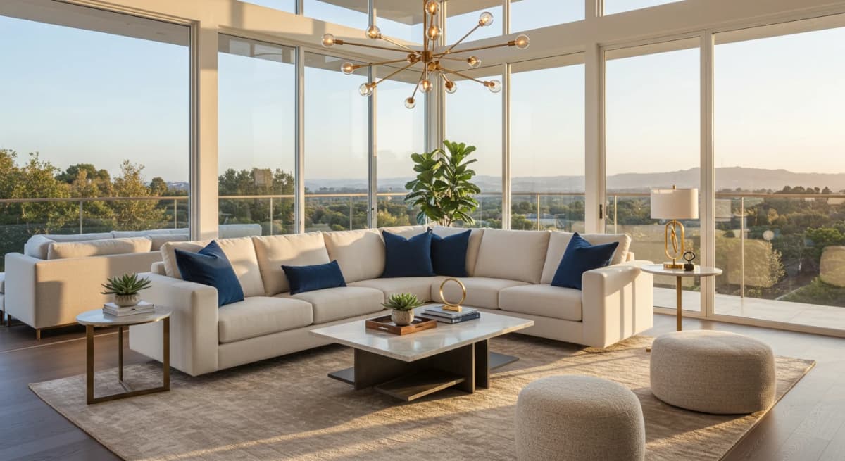 Beautifully staged living room