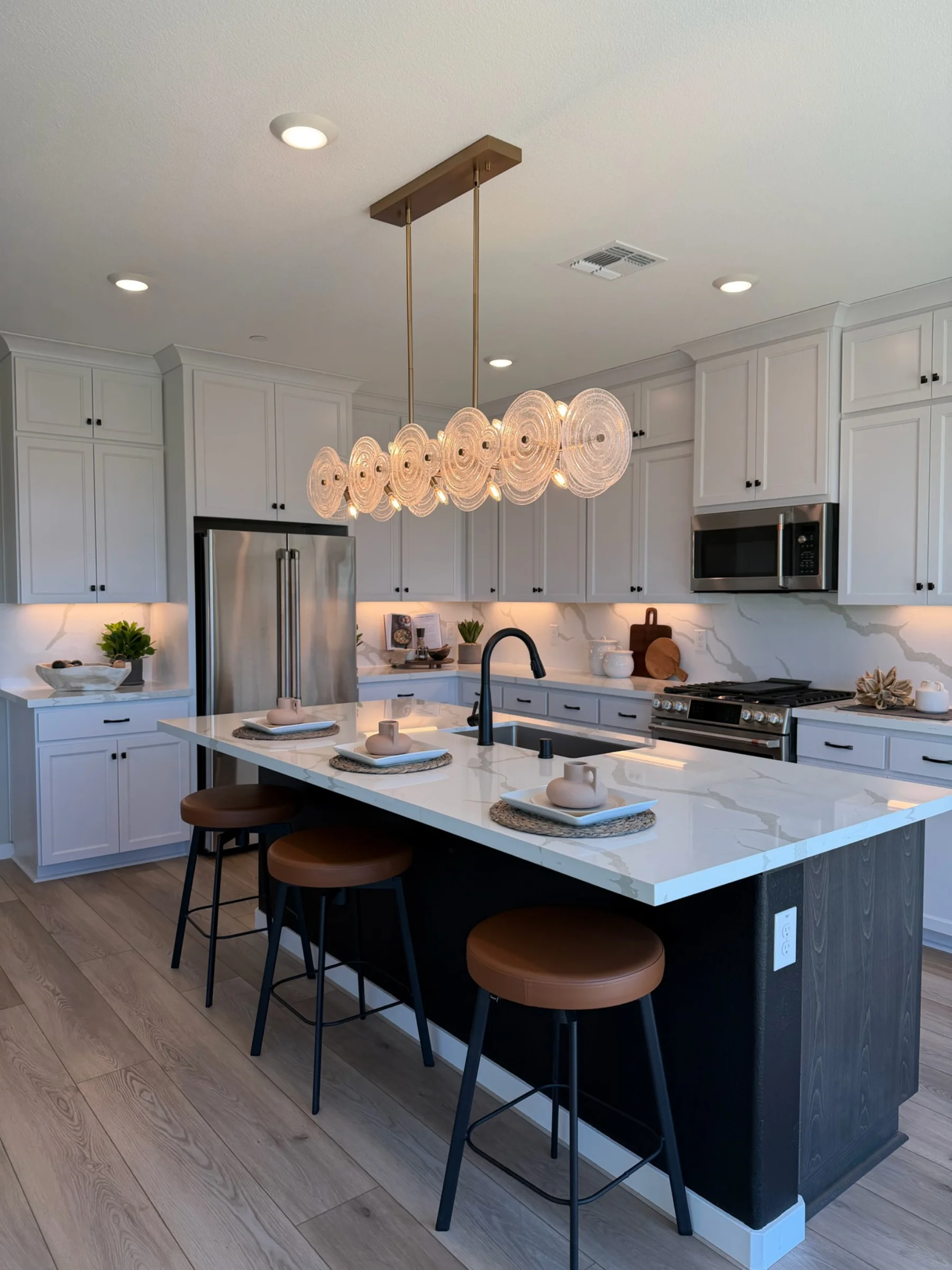 Kitchen in submitted model-home imagery associated with Bloom at Sunridge Park in Rancho Cordova