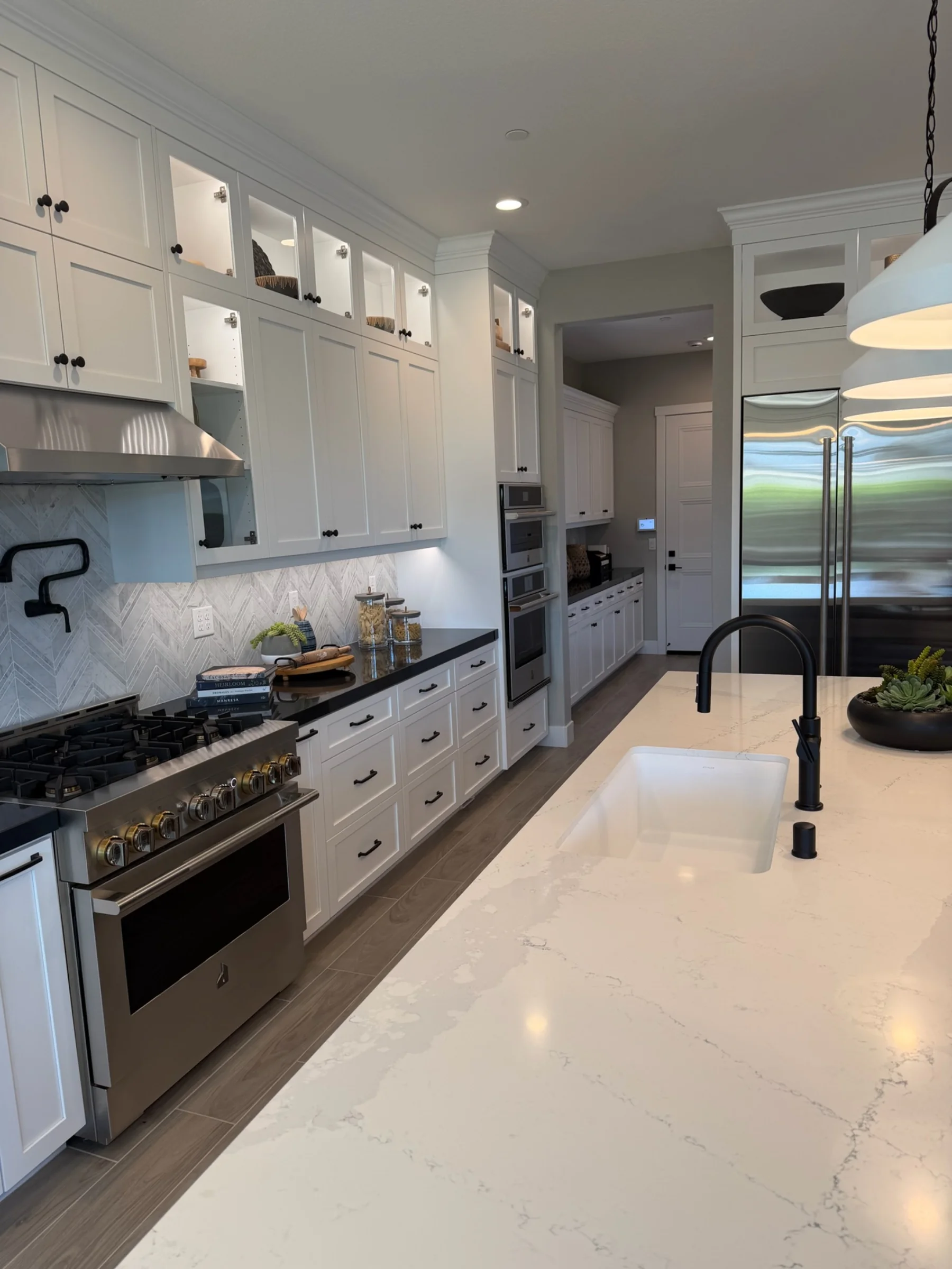 Kitchen in submitted model-home imagery associated with Oak Trails at Preserve at Folsom Ranch