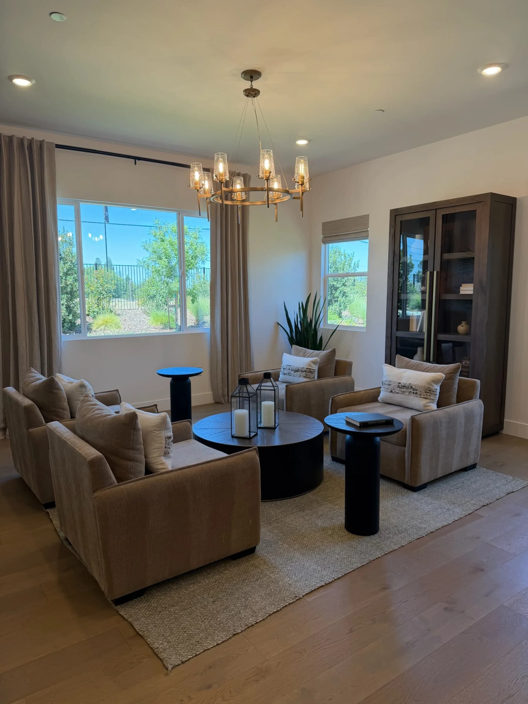 Great room in submitted model-home imagery associated with Double S Ranch