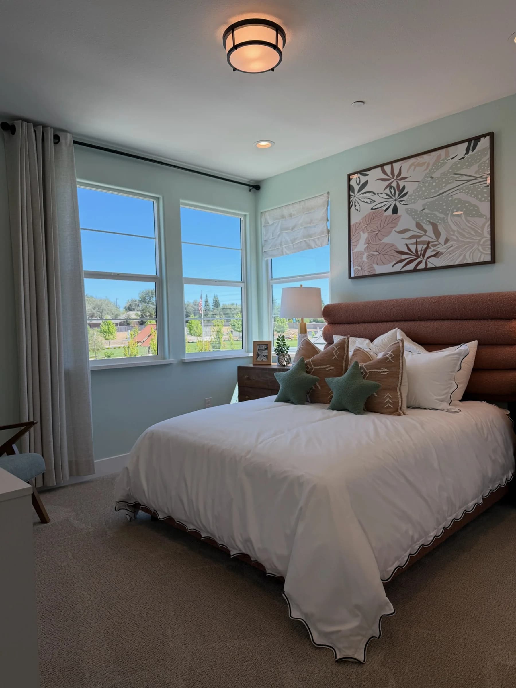 Bedroom in submitted model-home imagery associated with The Park at Granite Bay