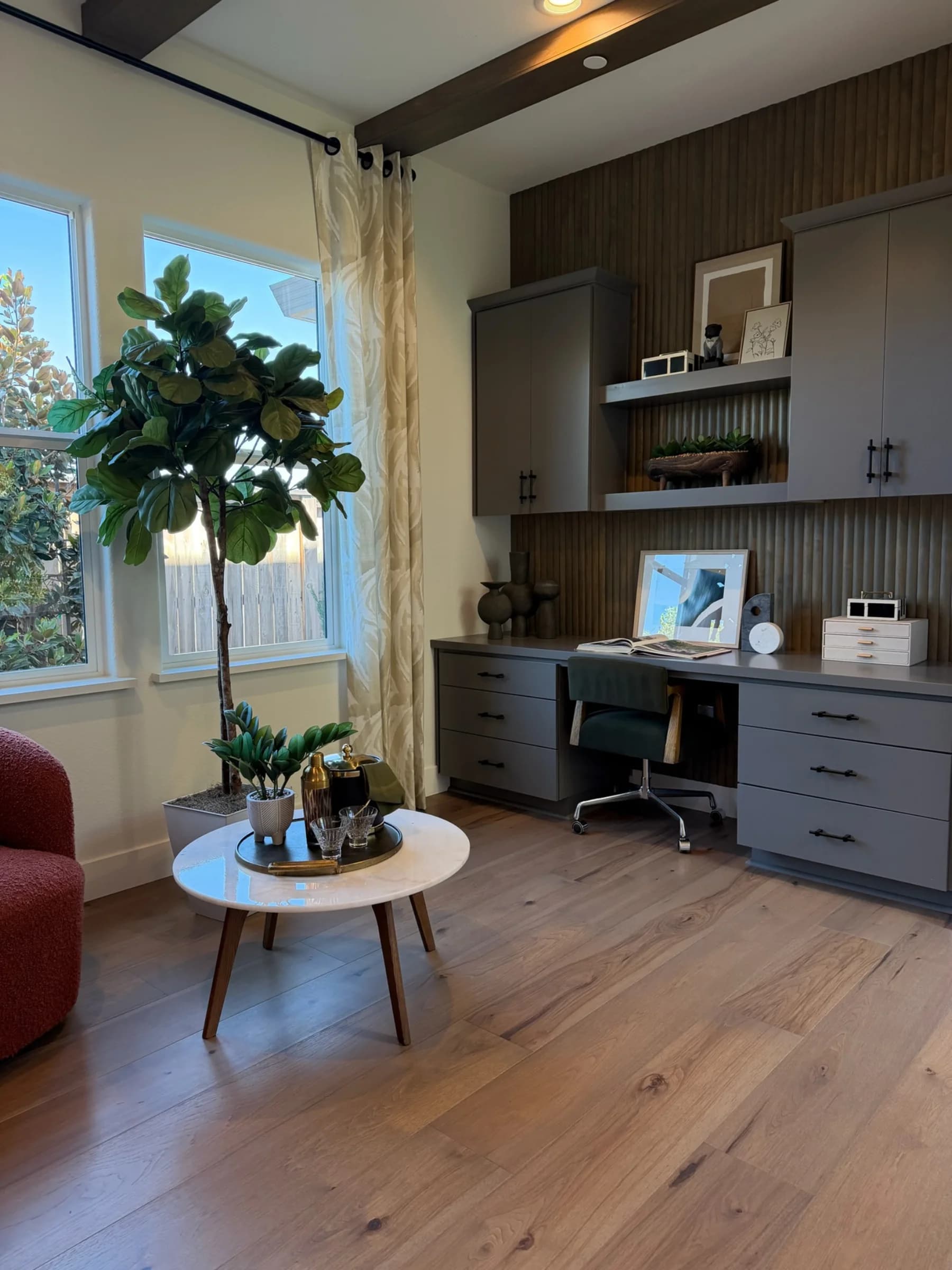 Home office in submitted model-home imagery associated with The Park at Granite Bay